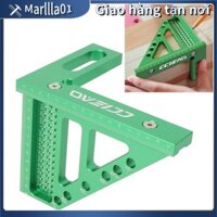 Marris-Tools   Dụng cụ đo vuông Thước thợ mộc Sử dụng linh hoạt Hợp kim nhôm chính xác Chốt định vị an toàn Rõ ràng và không phai để đánh dấu bằng đá cẩm thạch bằng gỗ