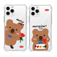 Marry me Quokka Jelly Case iPhone 16 15 14 13 12 QUÀ TẶNG MIỄN PHÍ Màn hình bảo vệ phim 2 tờ 1 bộ
