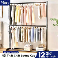 MARS Giá treo quần áo 2 tầng Kệ Treo Quần Áo kệ đựng đồ phòng ngủ Tiết kiệm không gian Cao cấp thép cac bon Gomar
