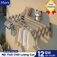 MARS giàn phơi thông minh Sào Phơi Dồ Gấp Gọn Inox thể điều chỉnh Giá phơi quần áo nhỏ gọn