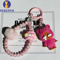 Martin1 Đổ xô Vòng Chìa Khóa Crybaby, Silica Gel Sang Trọng Bóng Đầm Búp Bê Móc Khóa, Túi Đeo Chéo Sáng Tạo Quyến Rũ Hoạt Hình Handmade Dây Xích Điện Thoại Cặp Đôi