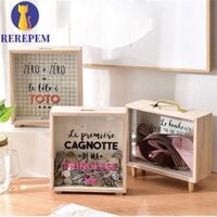 Martin1 Hộp đựng đồ lặt vặt Đạo cụ chụp ảnh Sáng tạo Bền Bắc Âu Trang trí máy tính để bàn Hộp đựng tiền bằng gỗ