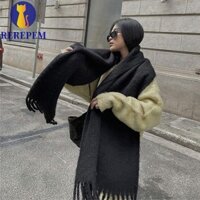 Martin1 Mũi Quấn Dày Thường Ngày Foulard Chăn Dày Thu Đông Khăn Choàng Khăn Ngoài Trời Chống Gió Sang Trọng Khăn Cashmere