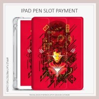 Marvel Bao Da Máy Tính Bảng Hình iron man Cho ipad air4 / 5 mini4 / 5 / 6 10.2 gen7 / 8 / 9 ipad gen10 2022 pro11 ipad gen5 / 6 air1 / 2