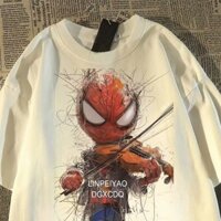 Marvel Spider Man Chơi Violin Anime In Hình Nam Size Lớn Áo Khoác Mặc Thường Ngày