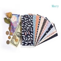 Mary 12 Chiếc Phong Bì Hoa Retro Tờ Ngân Sách Túi 7 x 3 Dành Cho Kinh Doanh Lập Ngân Sách