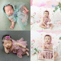 Mary 3 Bộ Mũ Cho Bé + Đầm + Mũ Nón Sơ Sinh Chụp Ảnh Đạo Cụ Trang Phục Trang Phục