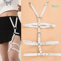 Mary Eo Garter Thắt Lưng Punk Đầy Đủ Cho Cơ Thể Dây Da Dây Xích Cơ Thể