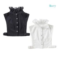Mary Ngọt Ruffles Giả Cổ Áo Sơ Mi Voan Cổ Có Thể Tháo Rời
