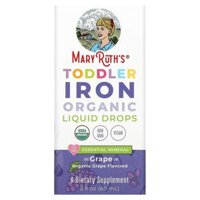 MaryRuth Organics Toddler Iron Organic Liquid Drops 1-3 Years Grape 2 fl oz (60 ml)