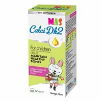 MAS Calci DK2 Syrup 200ml - Tây ban nha- Tăng Cường Phát Triển Cho Xương, Răng chắc khỏe chiều cao vượt trội