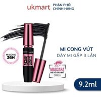 Mascara Dài và Cong Mi Maybelline New York Hyper Curl Waterproof Màu Đen - Fullsize 9.2ml