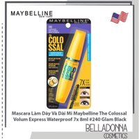 Mascara Làm Dày Và Dài Mi Maybelline The Colossal Volum Express Waterproof 7x 8ml #240 Glam Black