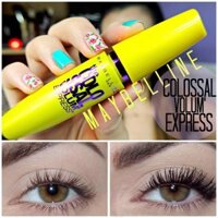 Mascara Maybelline 7x waterproof the colossal volum express (màu vàng)