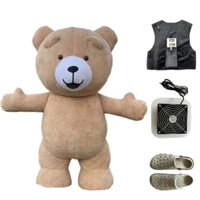 Mascot gấu Bear cao cấp 2m Giáng Sinh