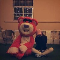 Mascot gấu lotso dâu cao cấp hóa trang