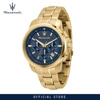 Maserati Men's Quartz Chronograph Watch Successo 44mm Gold Stainless Steel R8873621021 With Luminous Dial Hands