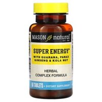 Mason Natural Super Energy with Guarana Panax Ginseng & Kola Nut 60 Tablets