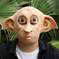 Masquerade Halloween Latex Funny Dobby mask Cosplay Carnival Party Costume Props