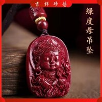 ✨Master Kaiguang May mắn May mắn Bảo vệ An toàn Mua có hạn✨Mặt dây chuyền nam nữ Cinnabar Pendant Necklace Vòng cổ vàng tím (Tara Xanh)