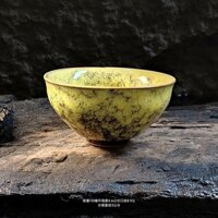 Master Single Cup Jian Zhan Song Dynasty Crackle Yellow Tea Set Ceramic Tea Cup Kiln Change Tea Tasting Kung Fu Household Tea Bowl Cup HPIB