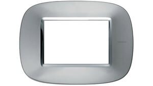 Mặt 3M Brushed Aluminium Bticino HB4803XC