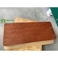 Mặt bàn 120cm x 50cm x dày 17mm: gỗ cao su ghép veneer gỗ sỗi, gỗ xoan đào, phủ keo 2 mặt sáng bóng - MS411