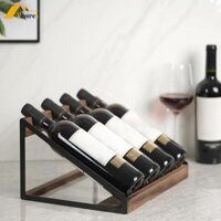 Mặt bàn 4 giá đựng chai sắp xếp Kệ trưng bày Tiết kiệm không gian đứng 36x25x18cm cho tầng hầm đa năng