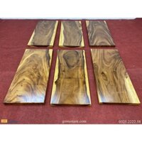 Mặt bàn cafe gỗ me tây nguyên tấm dài 1,07m