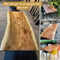 Mặt Bàn - Ghế Chữ Nhật Gỗ Xà Cừ Dày 3cm, Tấm Gỗ Tự Nhiên Nguyên Khối Từ Thân Cây - Xưởng Mộc Maido