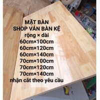 MẶT BÀN- GỖ ghép cao su dày 15mm AC 2 mặt keo bóng làm kệ giá đỡ mặt bàn đồ nội thất