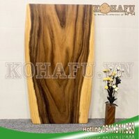 Mặt bàn Gỗ Me Tây Nguyên Tấm Kiểu Dáng Tự Nhiên - KL20345