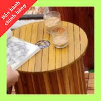 Mặt bàn gỗ tròn, 41 cm, bàn cafe, ngoài trời, gỗ acacia.