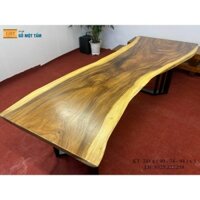 Mặt Bàn Học Gỗ Tự Nhiên, Bàn Ăn Gỗ Me Tây,Bàn Làm Việc Văn Phòng Dài 2,48m Rộng 94cm Dày 5cm
