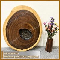 Mặt Bàn Sofa Gỗ Me Tây Nguyên Tấm - Có Thiết Kế HỒ NUÔI CÁ CẢNH Độc Đáo - KR20135 - MẶT BÀN