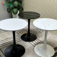 Mặt Bàn Tròn Gỗ Giả Đá Phủ PVC BCF21