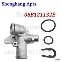 Mặt bích làm mát ống nước cho Audi A4 B6 B7 S4 Ghế Exeo 1.8T 2002 2003 2004 2005 2006-2008 06B121132E 06B-121-132-E Nhôm