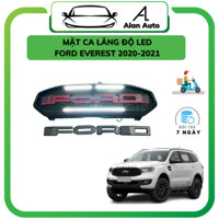 Mặt ca lăng có Led xe Ford Everest 2019-2021, Mẫu viền Led logo 3D, chất liệu nhựa ABS cao cấp.