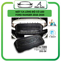 Mặt ca lăng độ xe Ford Ranger 2016-2020, Mẫu ca lăng thể thao bản to LED. Nhựa ABS cao cấp