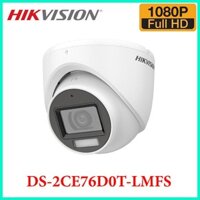 Mắt Camera Hikvision Dome DS-2CE76D0T-LFS Camera Ban Đêm Có Màu + Mic Thu Âm Thanh , độ phân giải 2.0MP- Hàng chính hãng