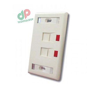 Mặt chữ nhật 2 cổng Commscope Outlet RJ45 Wall Plate White 272368-2