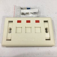 Mặt Chữ Nhật 3 Cổng WallPlate COMMSCOPE AMP Outlet US Style Decorator Faceplate Kit 3 Port