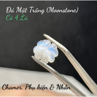 Mặt Cỏ 4 Lá Đá Mặt Trăng Moonstone Phụ kiện & Chamer