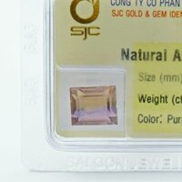 Mặt Đá Quý Ametrine Tự Nhiên Kiểm Định Mài Giác Chữ Nhật 8*10 Li 50644