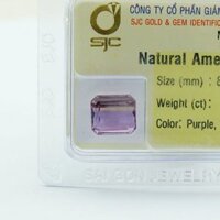 Mặt Đá Quý Ametrine Tự Nhiên Kiểm Định Mài Giác Chữ Nhật 9*8 Li 50642
