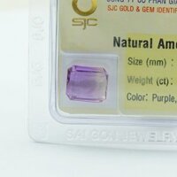 Mặt Đá Quý Ametrine Tự Nhiên Kiểm Định Mài Giác Chữ Nhật 9*10 Li 50639