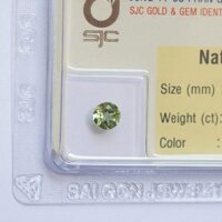 Mặt Đá Quý Peridot Ngọc Olivin Tự Nhiên Kiểm Định Mài Giác Tròn 5 Li 88221
