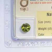 Mặt Đá Quý Peridot Ngọc Olivin Tự Nhiên Kiểm Định Mài Giác Tròn 7 Li 88219