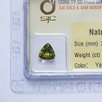 Mặt Đá Quý Peridot Ngọc Olivin Tự Nhiên Kiểm Định Mài Giác Tam Giác 7 Li 48508