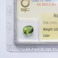 Mặt Đá Quý Peridot Ngọc Olivin Tự Nhiên Kiểm Định Mài Giác Oval 6*8 Li 34988